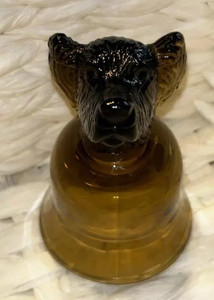 Vintage 1981 Avon Amber Glass Chesapeake Bay Retriever Dog Figurine