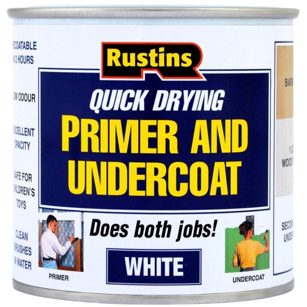 Rustins Quick Drying Primer & Undercoat White 250ml