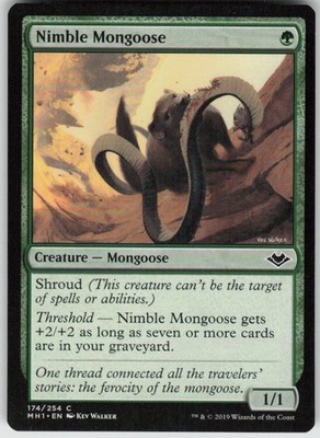 Nimble Mongoose 174 Common Modern Horizons Magic: The Gathering Lightly Played