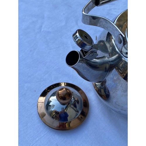 IL Mulino New York, 18/10 Stainless Steel Whistling Tea Pot 6.5 in tall VGUC - Picture 10 of 16