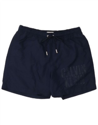 Calvin Klein Herren Graphic Badeshorts Medium Navy Blau Polyester BR20