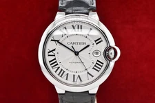 Cartier Ballon Bleu 42mm Stainless Steel Silver Dial W69016Z4 3001 Watch