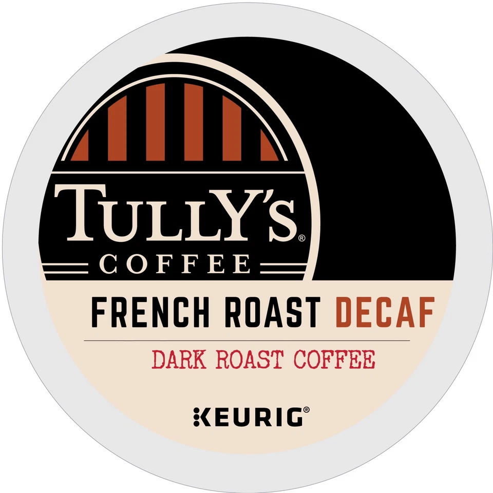 Tully's Coffee French Roast Decafeinado, Keurig K-Cup Pod, Tostado Oscuro, 96 unidades Foto 2 de 4