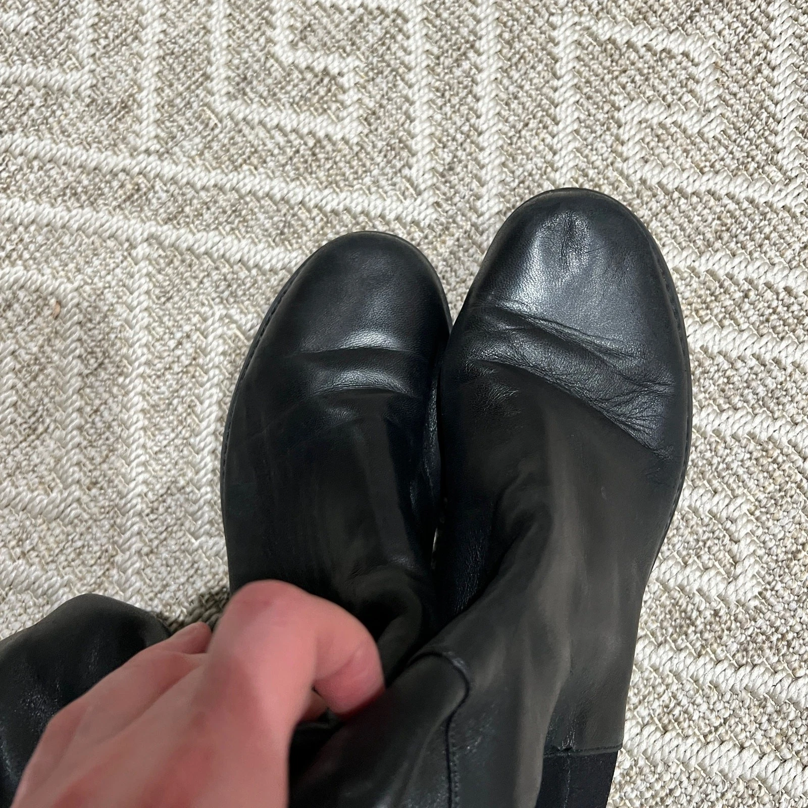 Stuart Weitzman 50 50 Leather Suede Over the Knee Boots Size 7 Black