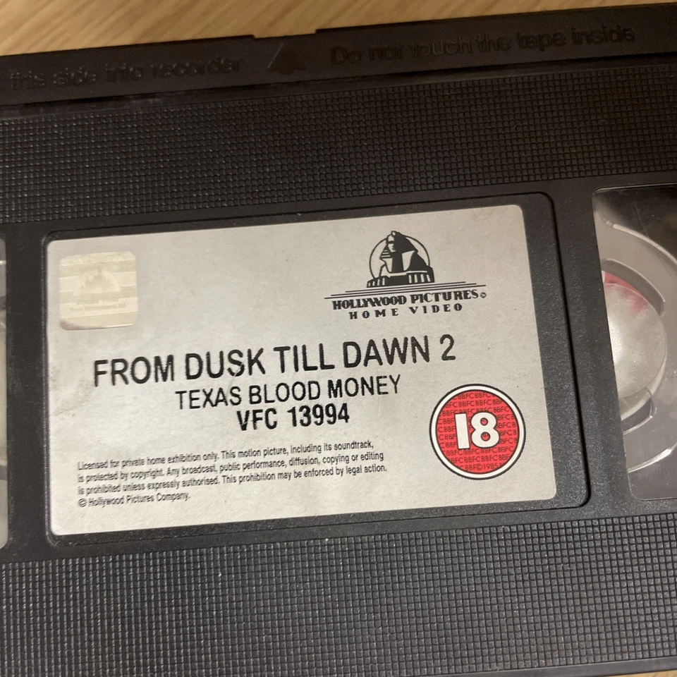 FROM DUSK TILL DAWN 2: TEXAS BLOOD MONEY - Big Box Ex-rental VHS - Action Horror - Image 3 of 4