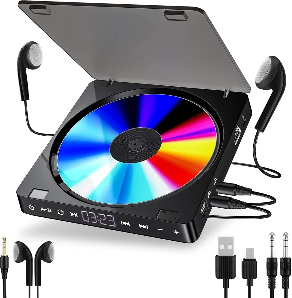 Wiederaufladbarer MP3 CD-Player mit 8 Stunden Spielzeit und Anti-Schock-Funktion - Bild 3 von 4
