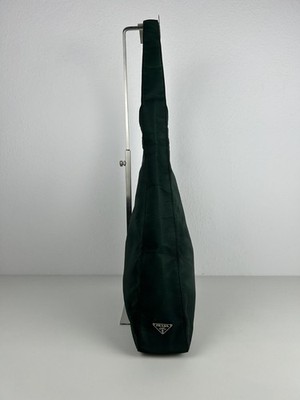 Vintage Archive 90s Prada nylon triangle logo hobo handbag | eBay