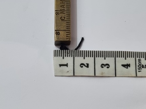 RARE Vintage Brass Engineers Plumb Bob or Measuring Calibration Ruler - Afbeelding 9 van 10
