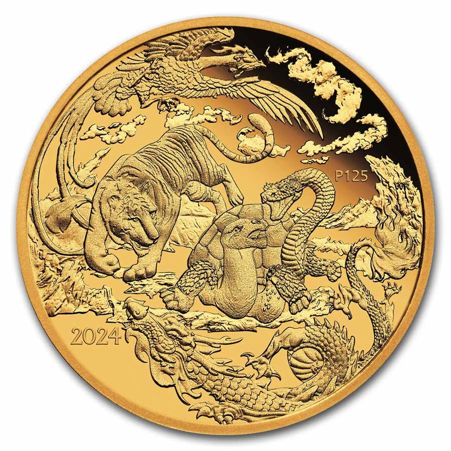 2024 AUS 1 oz Gold Chinese Myths & Legends Four Guardians Proof | eBay