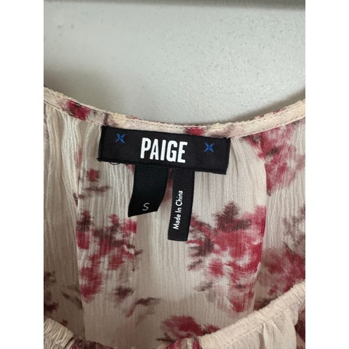 NWOT Women’s Paige Franciska Floral Jacquard 100% Silk Top SZ S - Picture 4 of 7