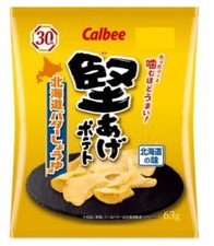 Calbee Kataage Pata Hokkaido Mantequilla Sabor Salsa Soja 63g Snack Japonés
