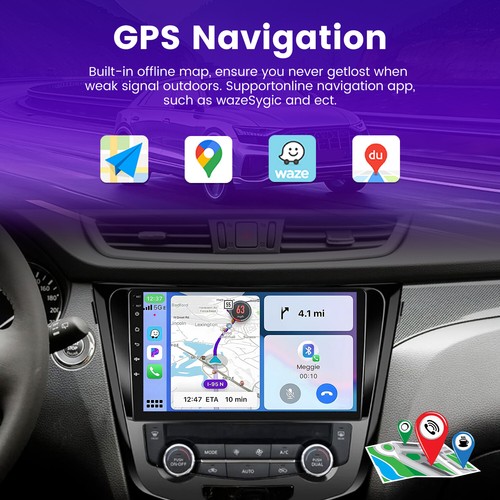 64G Android14 Autoradio CarPlay Per Nissan X-Trail T32 Qashqai J11 Built-in DAB+ - Foto 6 di 16