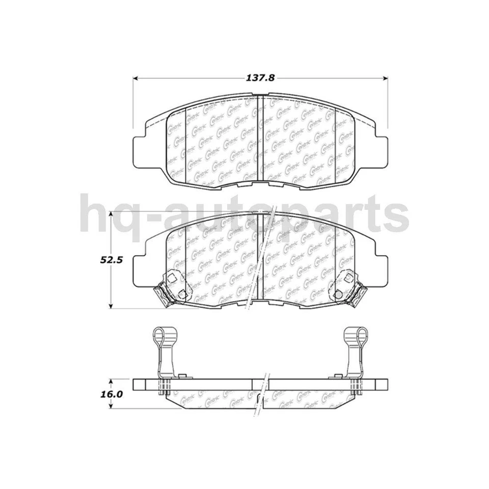 Pastillas de freno para Honda Civic 2011 2010 2009 2008 2007 2006 2003 2002 Foto 2 de 4