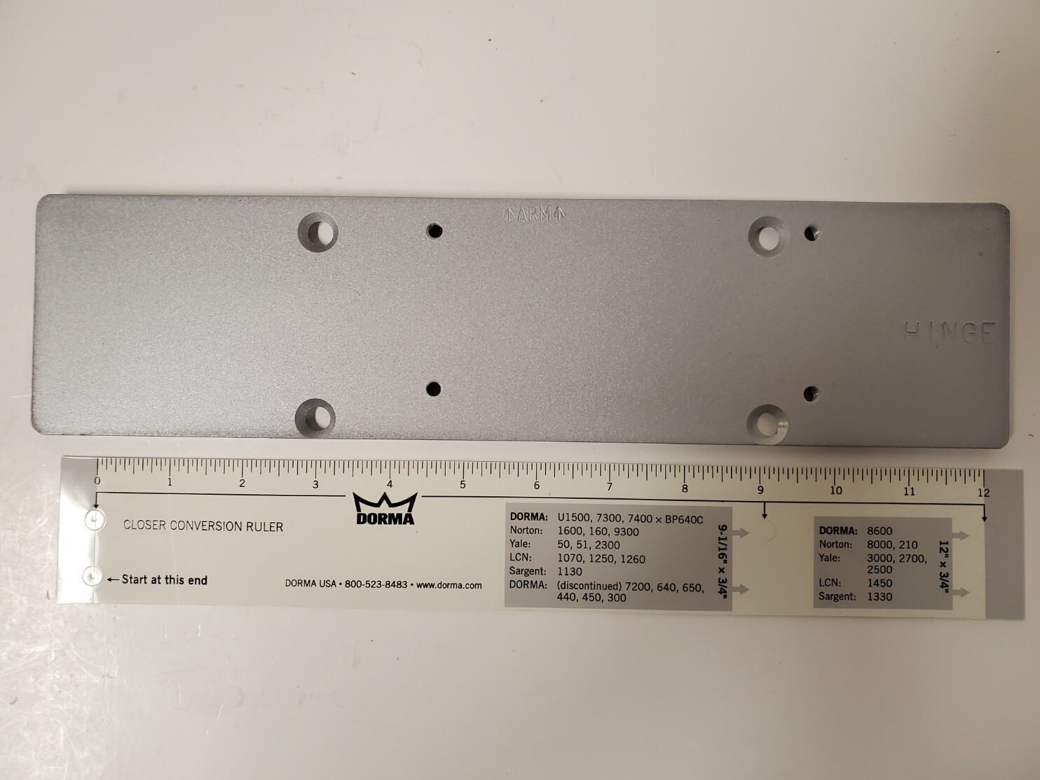 Dorma 4111 Conversion Plate for a Dorma 8900 replacing LCN 4111