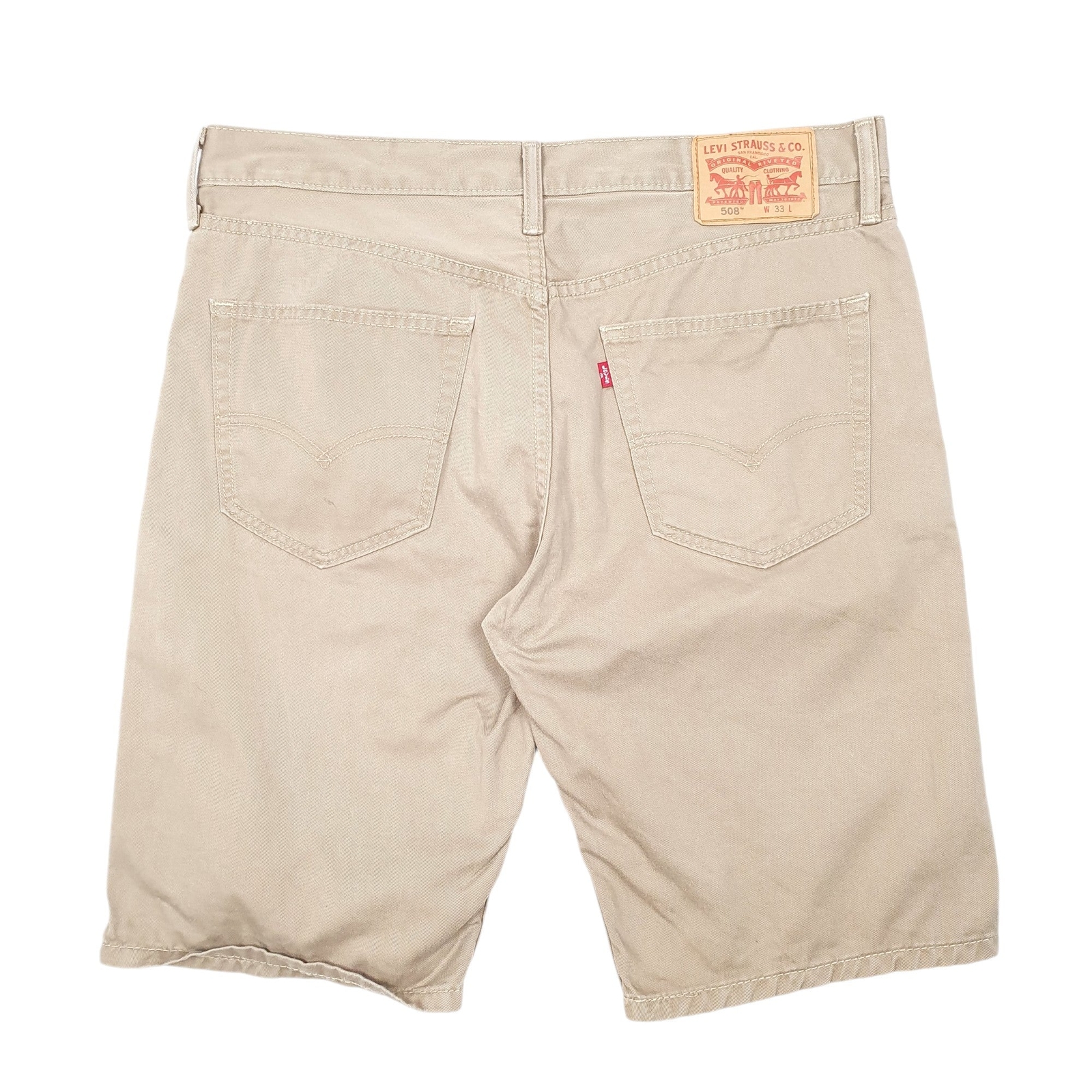 LEVIS 508 Regular Beige Chino Cotton Shorts Mens W33 image 3