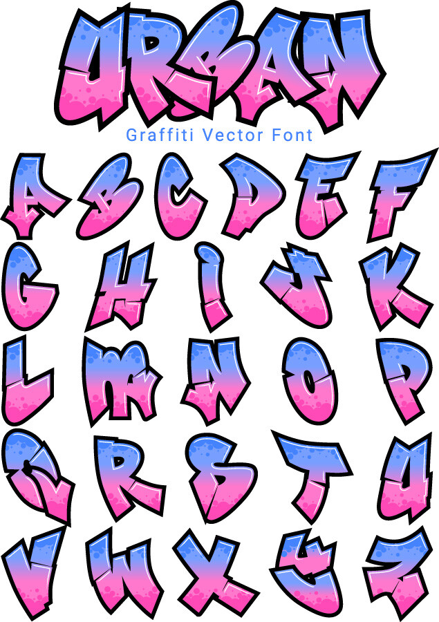 Vector Graffiti Font - Urban | eBay Vector Graffiti Font - Urban | Ebay
