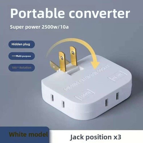 180 Degree Rotatable Four-Socket Converter with Dual USB Slim Expansion - Picture 19 of 28