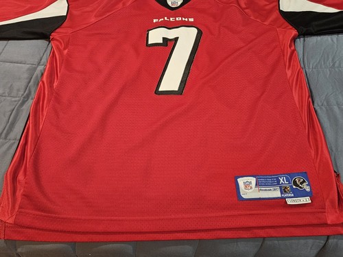 Maillot Reebok rouge Michael Vick #7 Atlanta Falcons XL/+2 longueur point NFL très bon état - Photo 2/14
