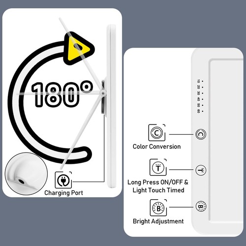 SAD Tageslichtlampe 10000LUX LED Lampe Lichttherapie Dimmbar Timer tageslicht... - Bild 4 von 14
