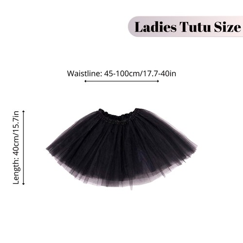 3 Layers Ladies Tutu Skirt Ballet Dance Halloween Cosplay Fancy Dress Party - Picture 45 of 186
