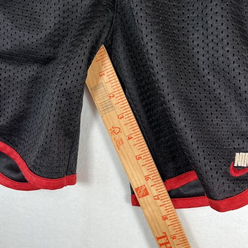Nike athletic gym shorts Boys Size 7 Black w/ Red Trim, Basketball, Vintage Look - Picture 9 of 9