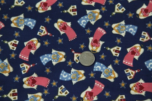 3Y Bundle Vintage 90s Fabric Traditions Quilt Cotton Fabric Christmas Angels - Picture 3 of 4
