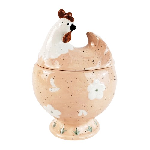 2x Urban 14cm Ceramic Country Chicken Canister Snacks/Treats Container Storage - Picture 2 of 3