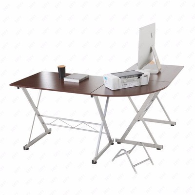 3 Parts Slicing Style L Shaped Wooden Splicing Computer Desk