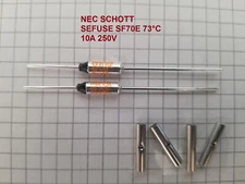 Thermal Fuse Cutoff SEFUSE SF70E 73°C 10A 250V (Pack of 2) w/4 Butt Connectors