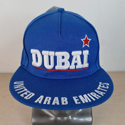 DUBAI UNITED ARAB EMIRATES  ADJUSTABLE SNAPBACK BASEBALL HAT/CAP, BLUE, SOUVENIR