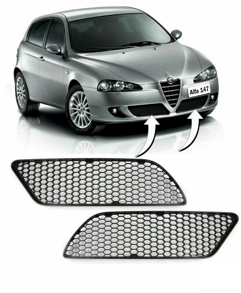 ALFA ROMEO 147 PARACHOQUES DELANTERO LUZ ANTINIEBLA CUBIERTA EMBELLECEDOR PAR 156058921 2004 - 2006 NUEVO Foto 4 de 4