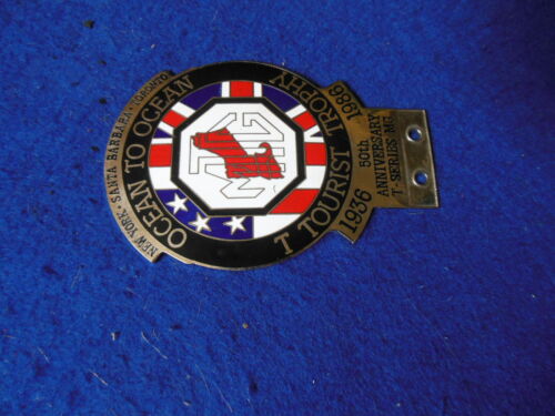 NOS 1986 50th Anniversary Ocean to Ocean 1936-1986 MG T Club Emaille Abzeichen - Bild 3 von 5