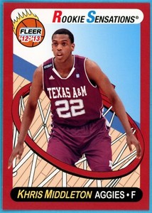 2012-13 Fleer Retro Rookie Sensation Khris Middleton RC #65