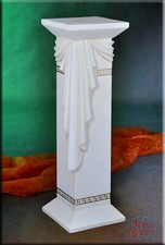 Dekosäule Säule Blumensäule Antike Podest Ständer Mäander Marmor Stuckgips