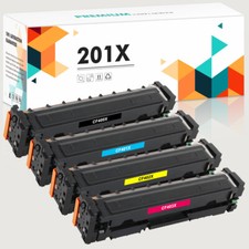 4 Pack Toner Cartridge CF400A 201A 201X High Yield For HP Laserjet M252dw M277dw