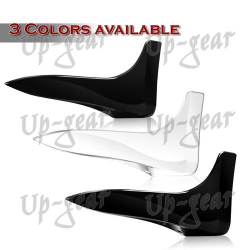For 2003-2009 Nissan 350Z Z33 Unpainted Black PU Rear Bumper Lip Mud Guards 2PCS - Picture 3 of 5