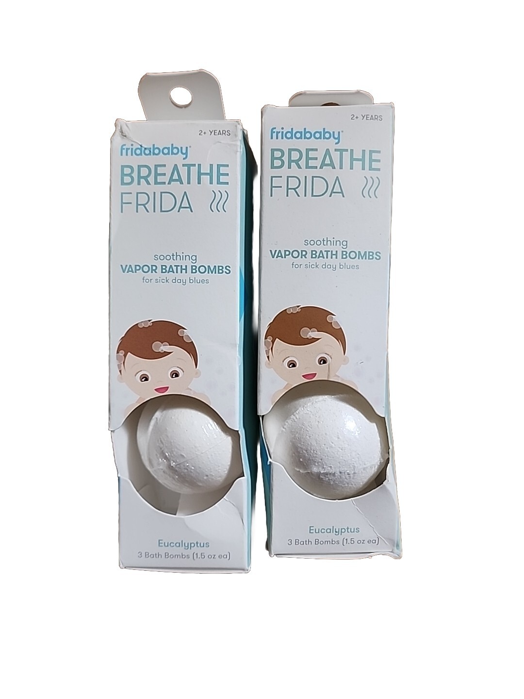 2 Pack FridaBaby Breathe Frida Soothing Vapor Bath Bombs, 3 pieces each