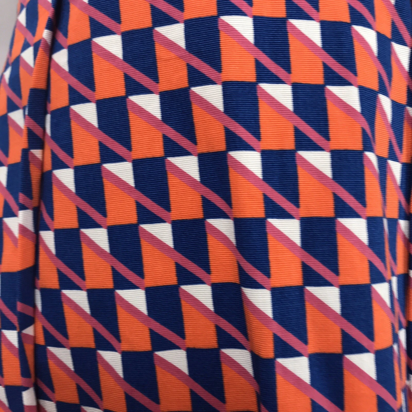 New Kate Spade Saturday size 4 DRESS Fit Flare Stretch Pleats Geometrice Print