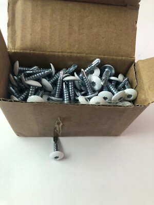 White Cargo Trailer Exterior Self Tapping Screws 150 OEM 3/4 Enclosed Car Hauler