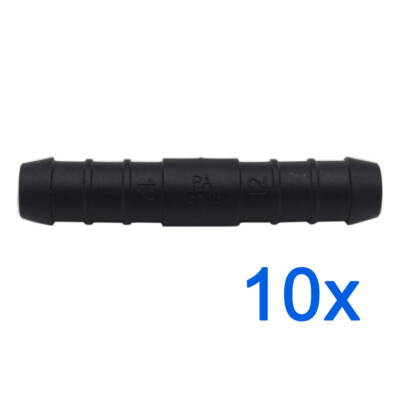 10 x YOU.S Leitungsverbinder Schlauch Verbindungsstück Ø 12 / 12 mm Gerade Form
