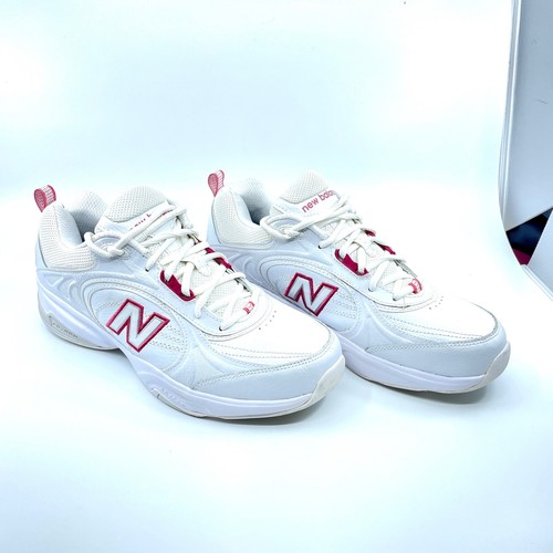 New Balance 623 Damen-Cross-Trainingsschuhe Größe 11 B gebraucht WX623WP weißes Leder - Bild 2 von 7