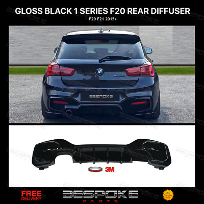 FÜR BMW 1ER F20 F21 HECKDIFFUSOR LIPPE 135/140 LOOK LCI GLANZ SCHWARZ 2015+