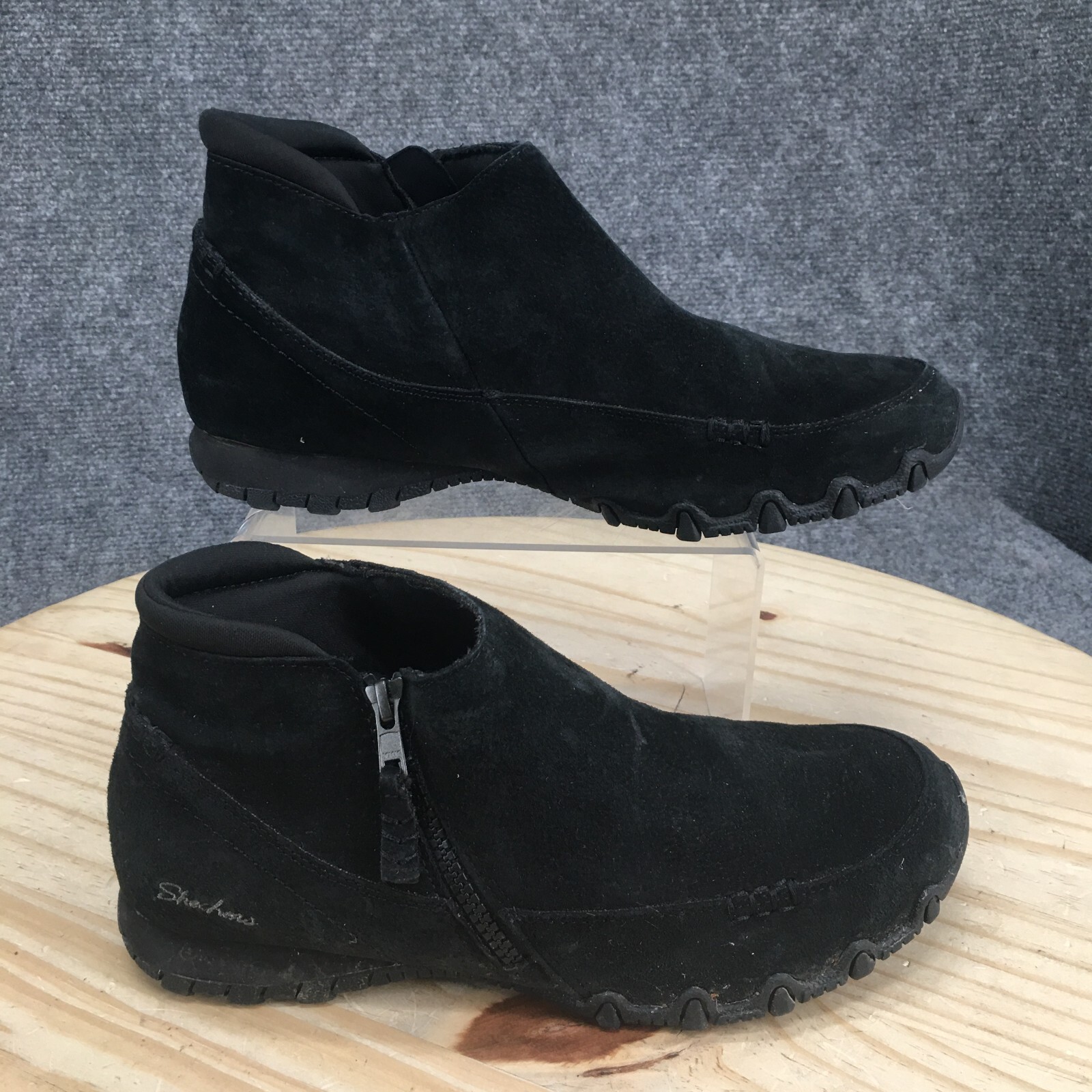 Skechers Womens Biker Boots Riding Boots Skechers Women's Motorcycle Boots  Road Heights