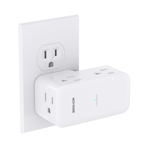 Surge Protector Outlet Extender- with Rotating Plug,6 AC Multi Plug Wall Outlet, - Picture 8 of 12