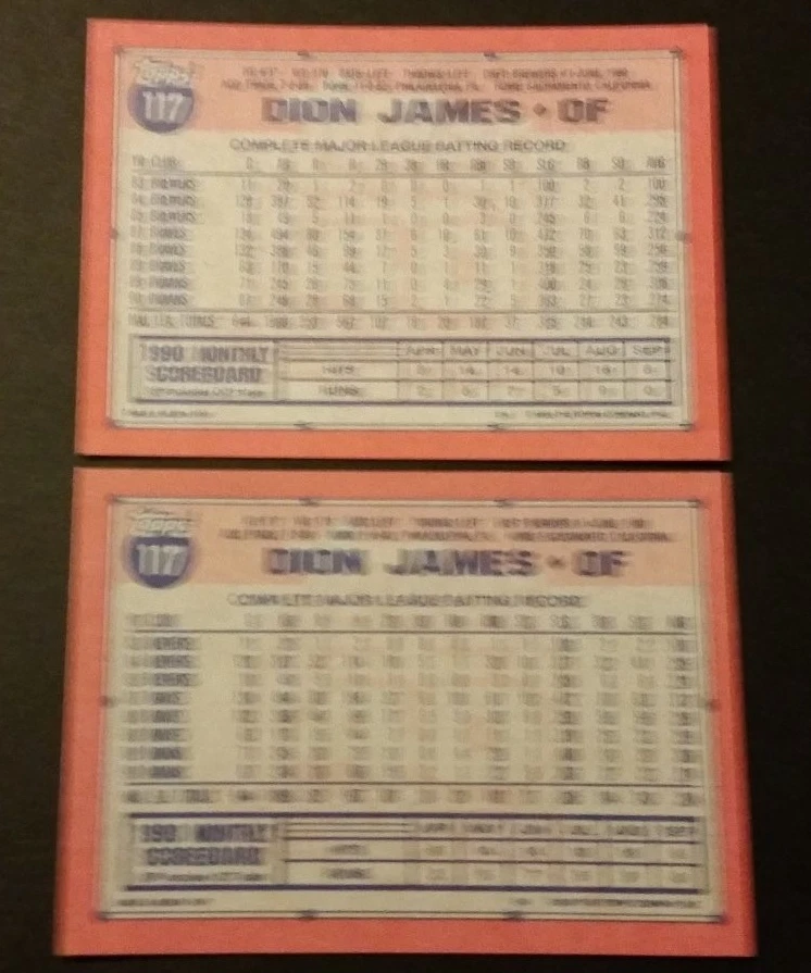 Dion James Indians Brewers 1991 Topps Desert Shield #117 Authentic MY15 - Image 2 of 2