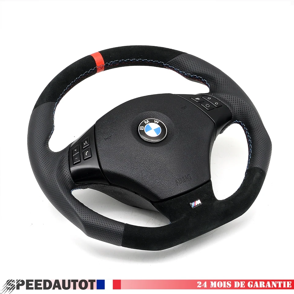 Abgeflacht Lederlenkrad Lenkrad Alcant BMW E81 E84 E87 E88 E90 E91  - Bild 4 von 4