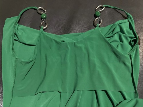 Vintage Y2K Jewel Straps Camisole grün hinten offen Damen Gr. L USA - Bild 16 von 24