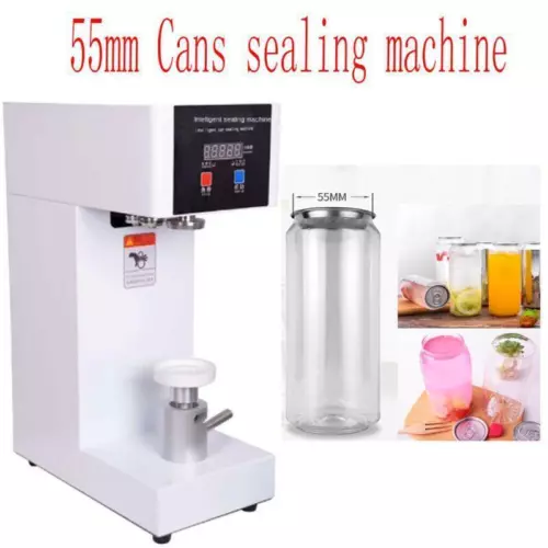 55MM Nueva Máquina de Sellado Eléctrico de Bebidas Leche Té Bebida Botella Sellador Latas Sellador - Imagen 3 de 13