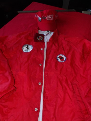 Badger/Ho-Chunk Nation 1st Honor Flight Jacket/Hat/Medal 3-items - Picture 3 of 20