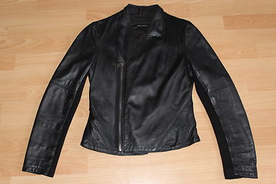 Biker Lederjacke Schwarze Lederjacke Herren Zara ZARA Bikerjacke - Main Image